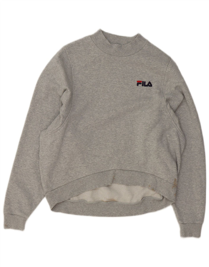 Fila Sweat-shirt surdimensionné pour femme UK 10 Petit coton moucheté gris