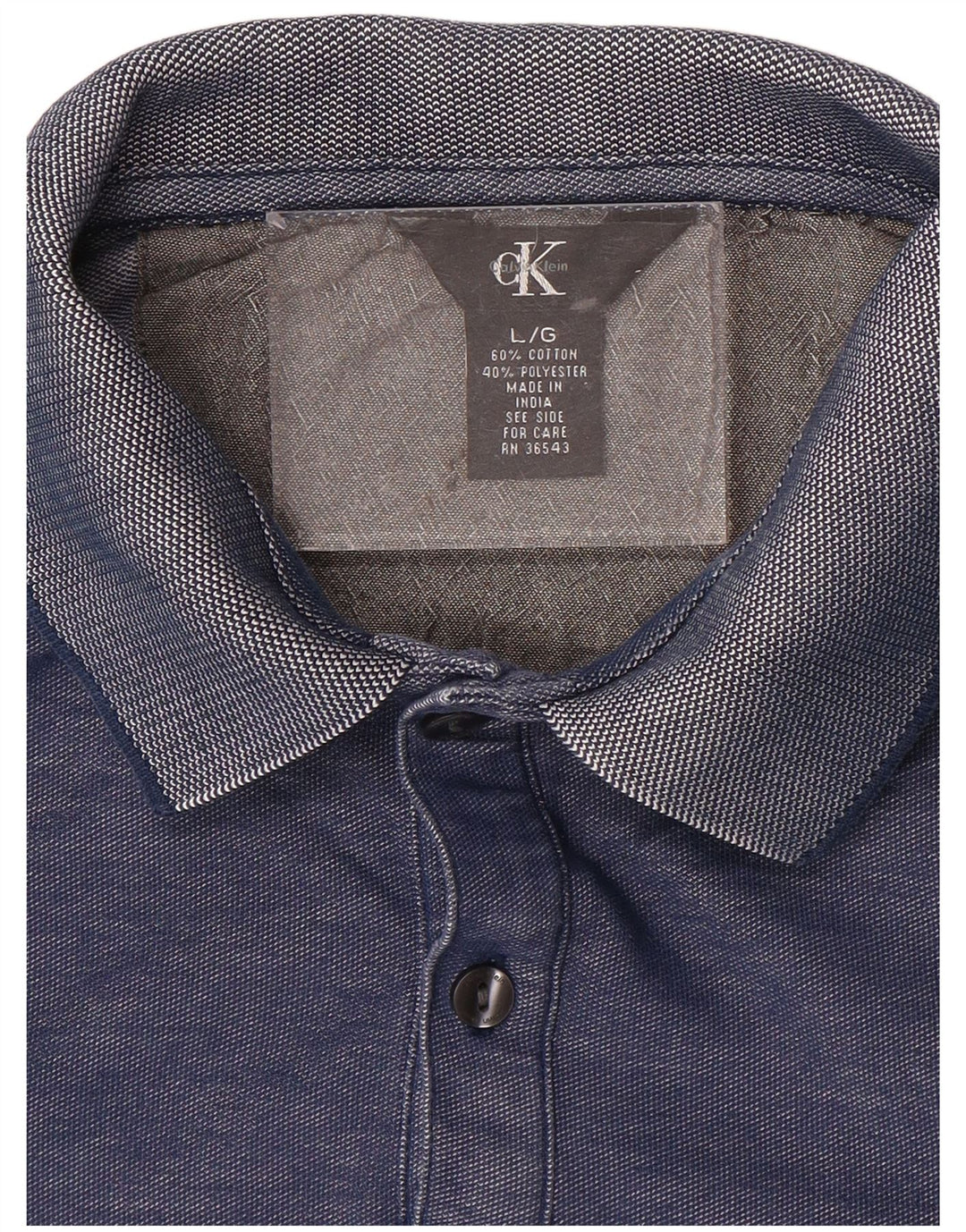 CALVIN KLEIN Polo Homme Grand Bleu Coton