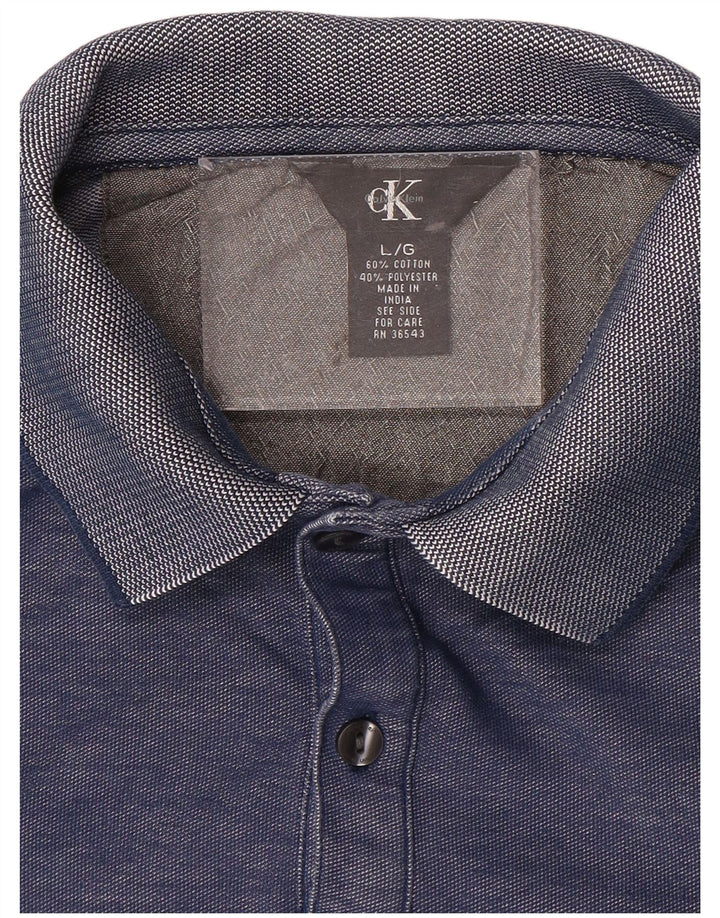 CALVIN KLEIN Polo Homme Grand Bleu Coton