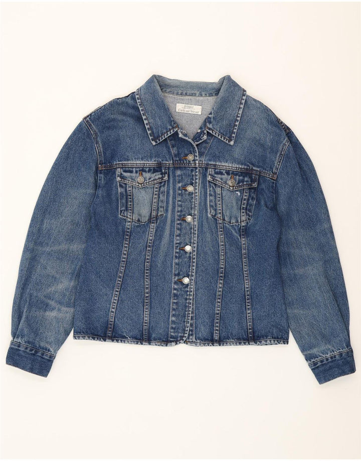 ST. BERNARD Womens Oversized Denim Jacket UK 16 Large Blue Cotton Vintage St. Bernard and Second-Hand St. Bernard from Messina Hembry 