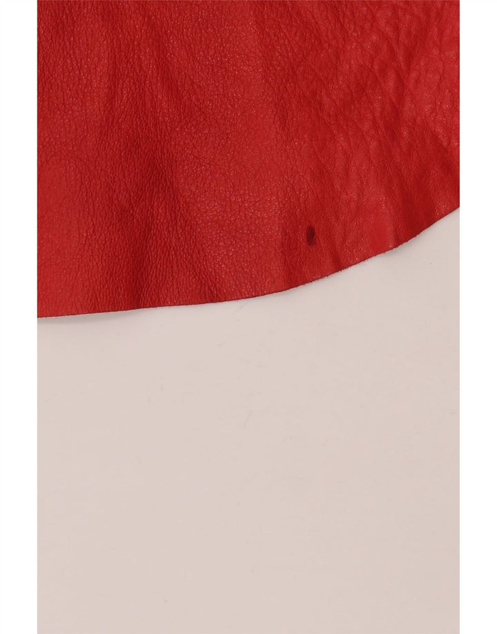 Strenesse Chemise en cuir pour femme UK 12 Peau d'agneau rouge moyen