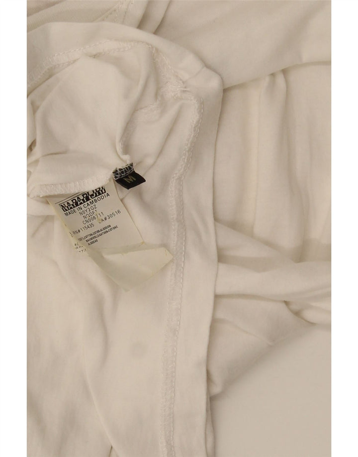 Napapijri Haut graphique à manches longues pour homme en coton blanc moyen
