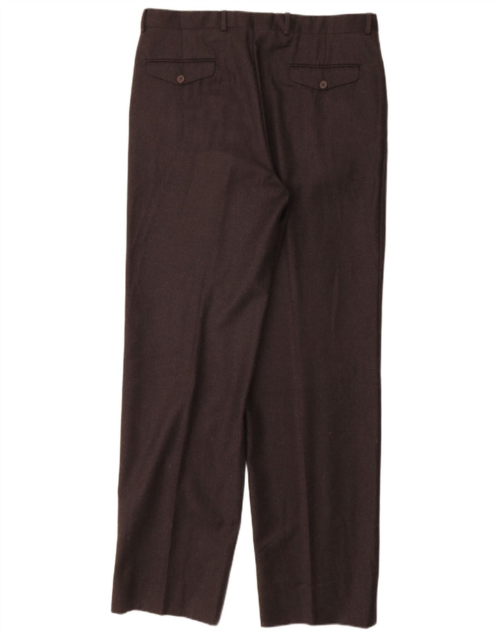 MARCO PLANESIO Pantalon de costume pour homme IT 52 XL W34 L33 Laine noire