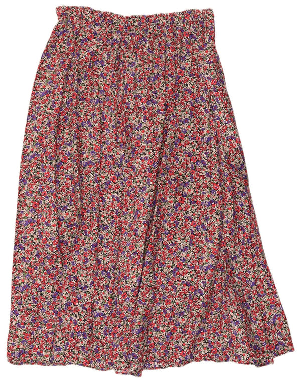 Zara Womens A-Line Skirt Large W32 Multicoloured Floral