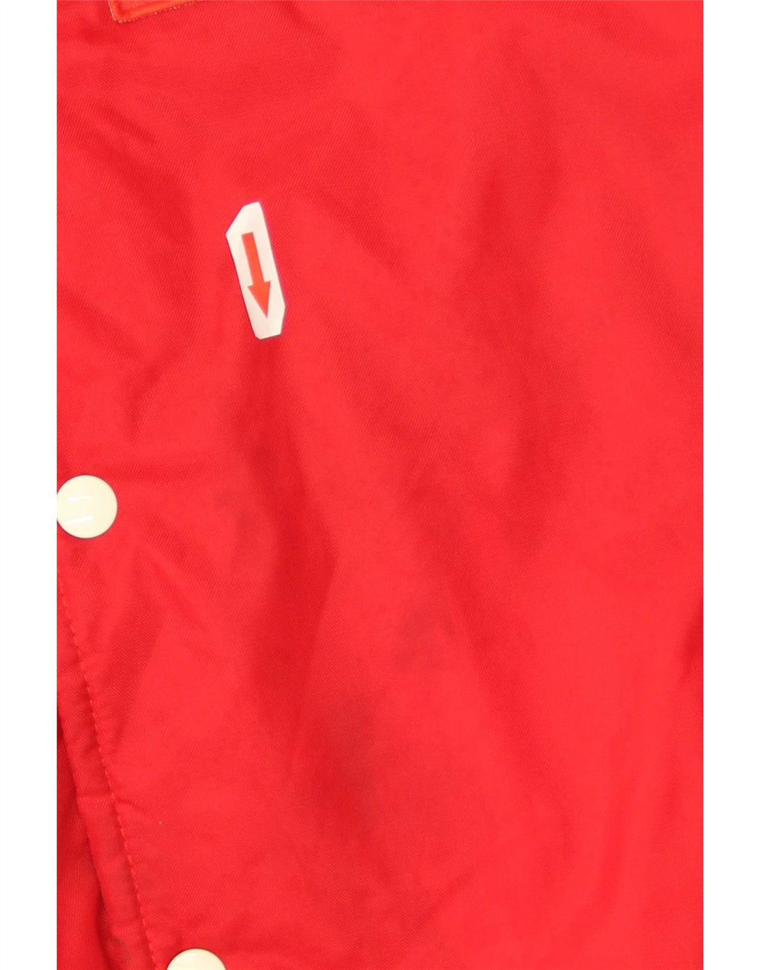 vintage Mens Graphic Varsity Jacket UK 38 Moyen Rouge Polyamide