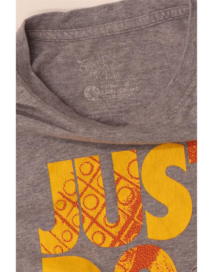 Nike T-Shirt Graphique Coupe Standard Homme Gris Moyen
