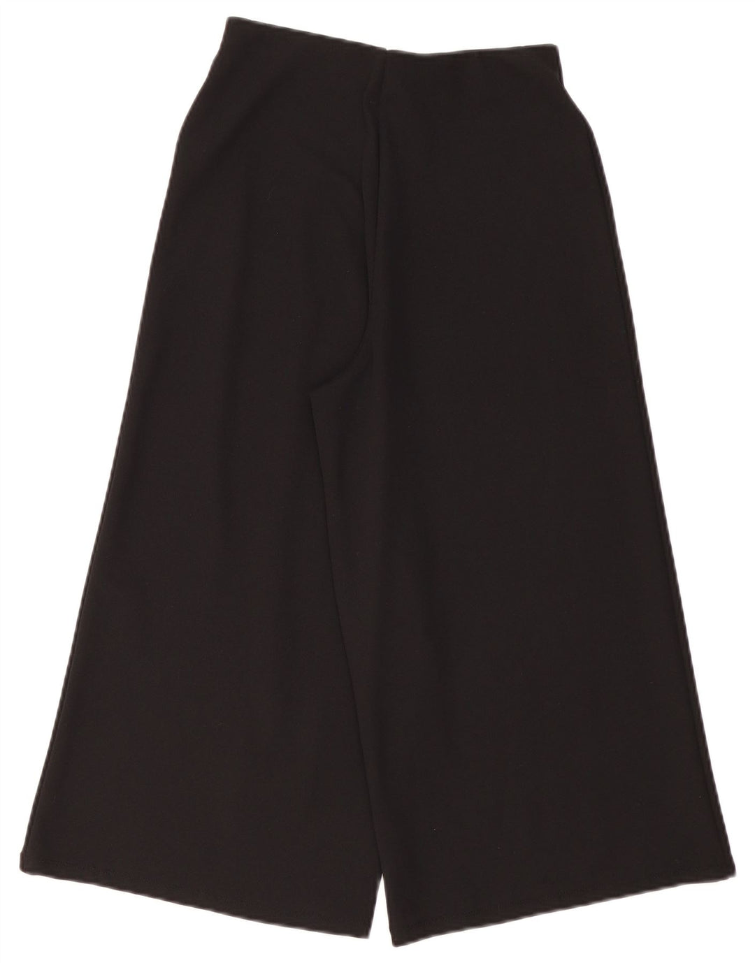 Pantalon Capri Jambe Large Femme ZARA Petit W26 L20 Noir Polyester