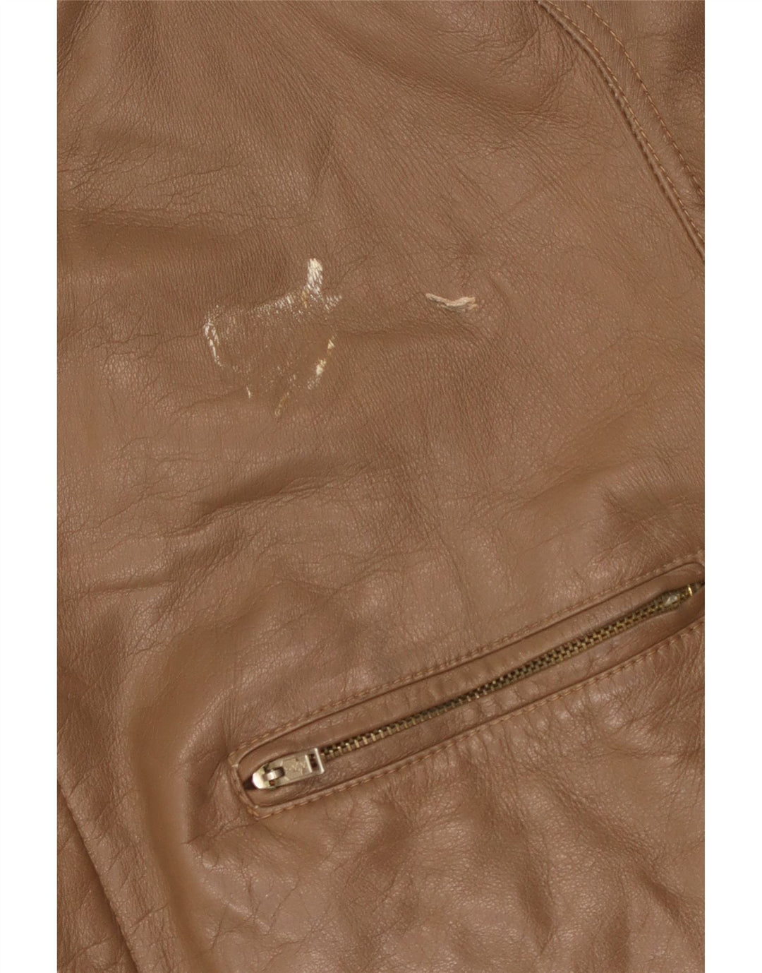 veste en cuir homme vintage IT 50 Grand cuir marron