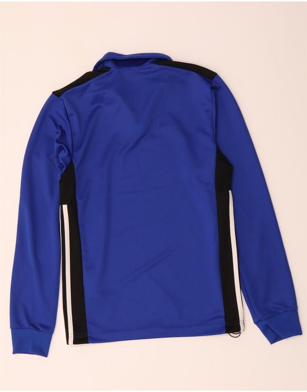 Adidas Hommes Climalite Zip Neck Pull Survêtement Top XS Bleu Colorblock