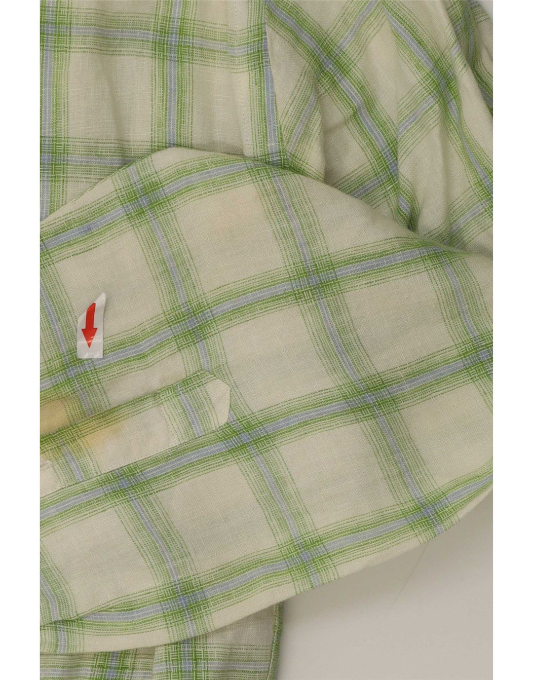 Massimo Dutti Chemise Homme Taille 44 XL Vert Carreaux Lin