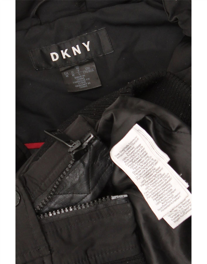 Dkny Veste Bomber Femme UK 44 Medium Noir Polyester