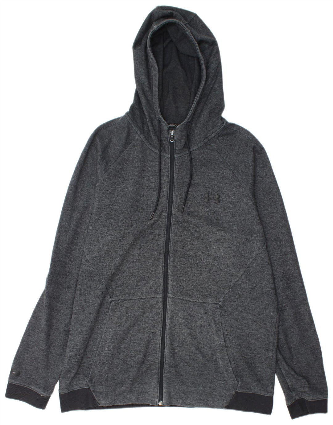 UNDER ARMOUR Pull à capuche zippé pour homme XL Gris Coton