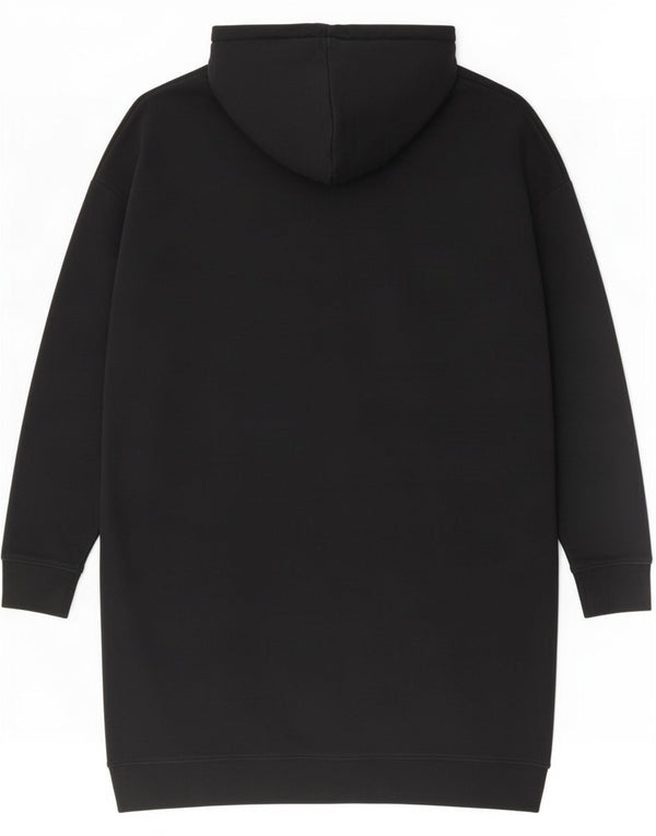 Fila Robe à capuche graphique surdimensionnée à manches longues pour femme UK 10 Small Noir