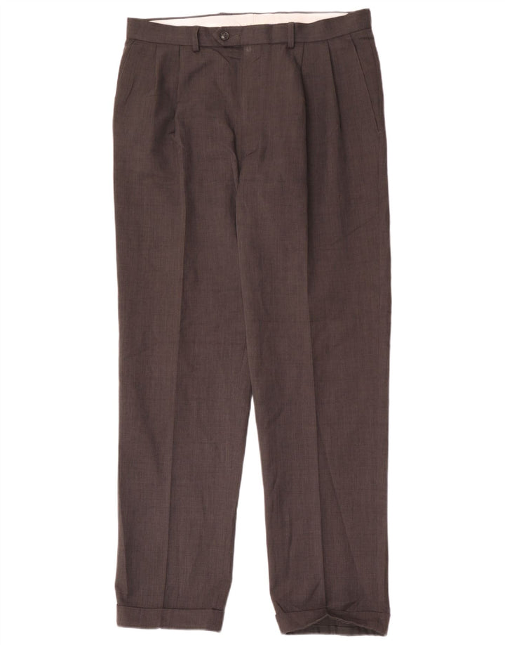 Marks & Spencer Pantalon de costume pour homme W34 L33 Gris Polyester