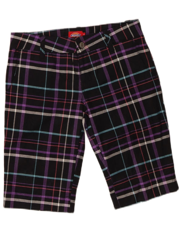 Dickies Bermuda Chino pour femme US 3 XS W28 Noir à carreaux en coton