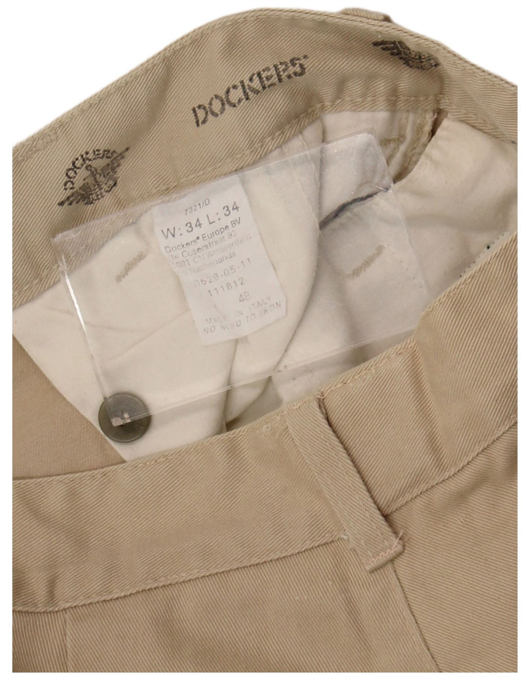 Dockers Pantalon Chino Pegged Homme W34 L30 Beige