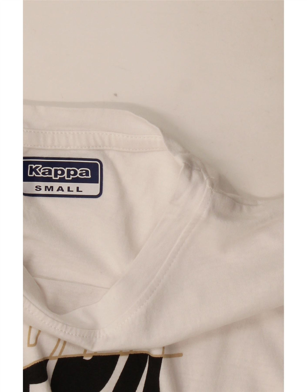 KAPPA T-shirt graphique pour femme UK 10 Small Blanc