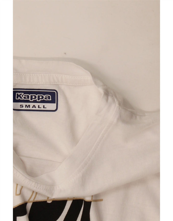 KAPPA T-shirt graphique pour femme UK 10 Small Blanc