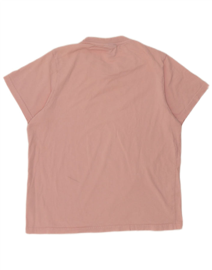 Ellesse Femme T-Shirt Top UK 14 Rose Moyen Coton