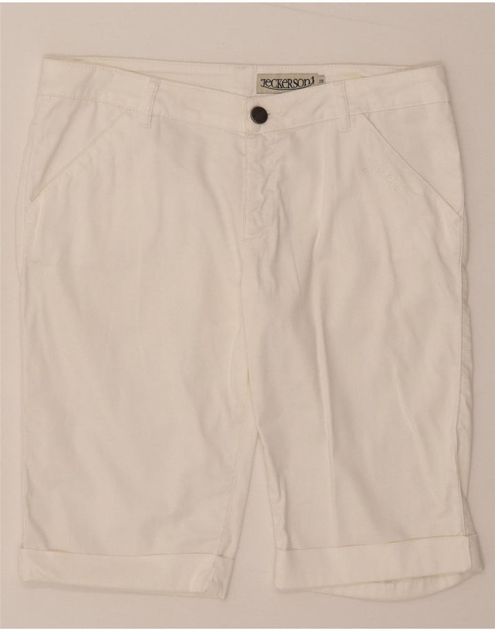 Jeckerson Short décontracté pour femme W29 en coton blanc moyen