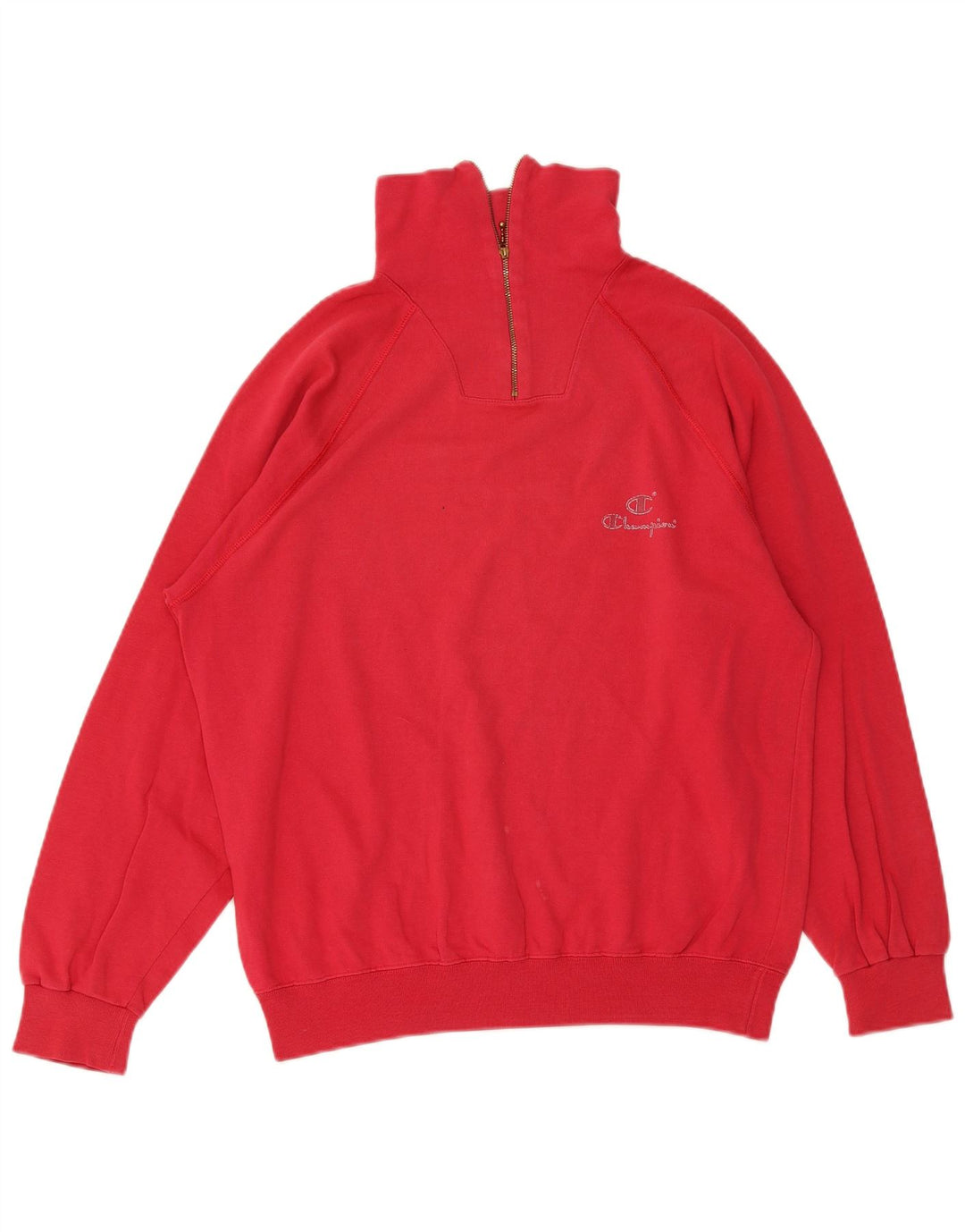 Champion Sweat-shirt à col zippé pour homme, grand rouge