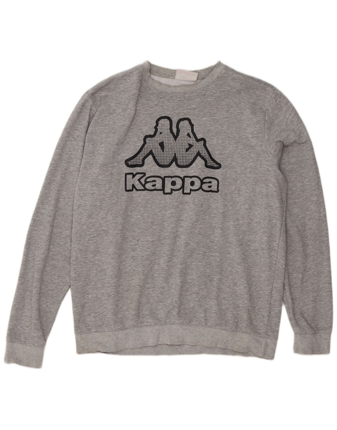 Kappa Homme Graphic Sweatshirt Jumper XL Gris Moucheté Coton