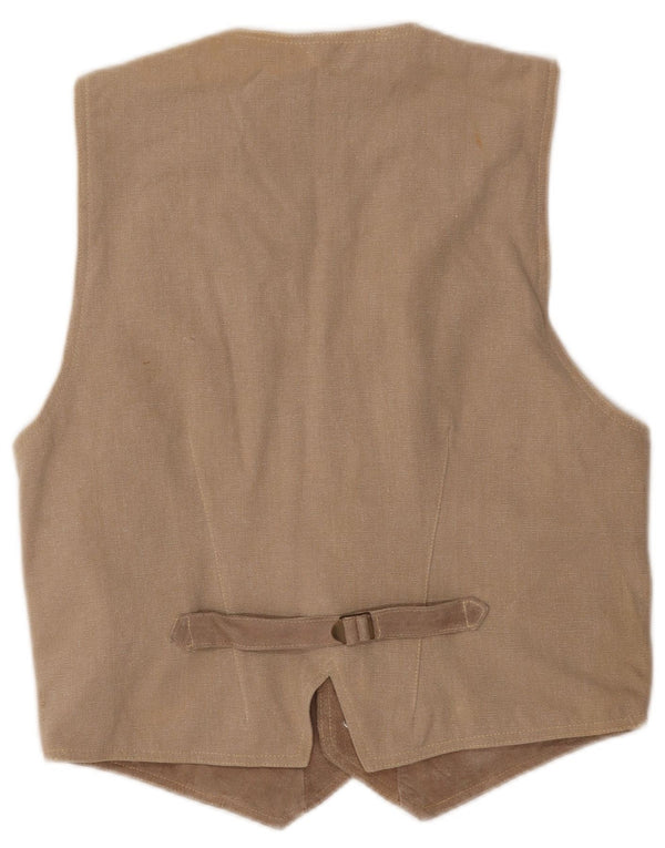 El Charro Gilet en Daim Homme Cuir Beige Moyen