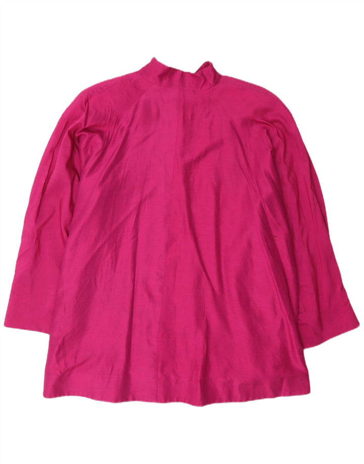 Mondrian Manteau surdimensionné pour femme UK 16 Grande rayonne rose