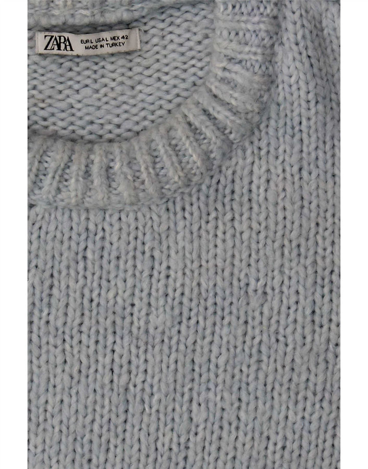 Zara Pull ras du cou pour hommes, grand, bleu, acrylique