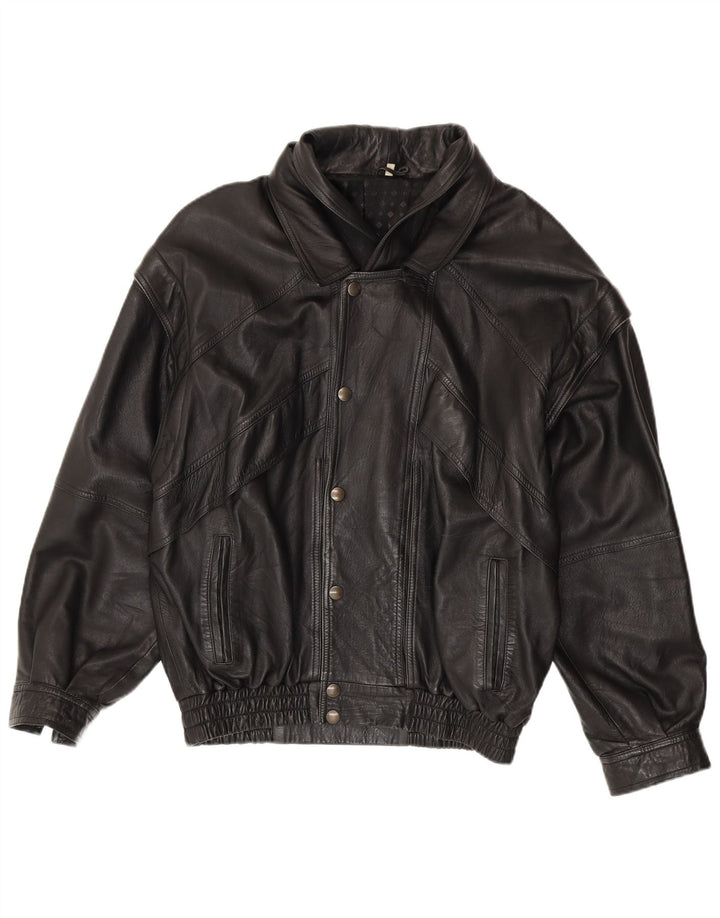 SAMANTA Veste en cuir homme IT 52 XL Noir