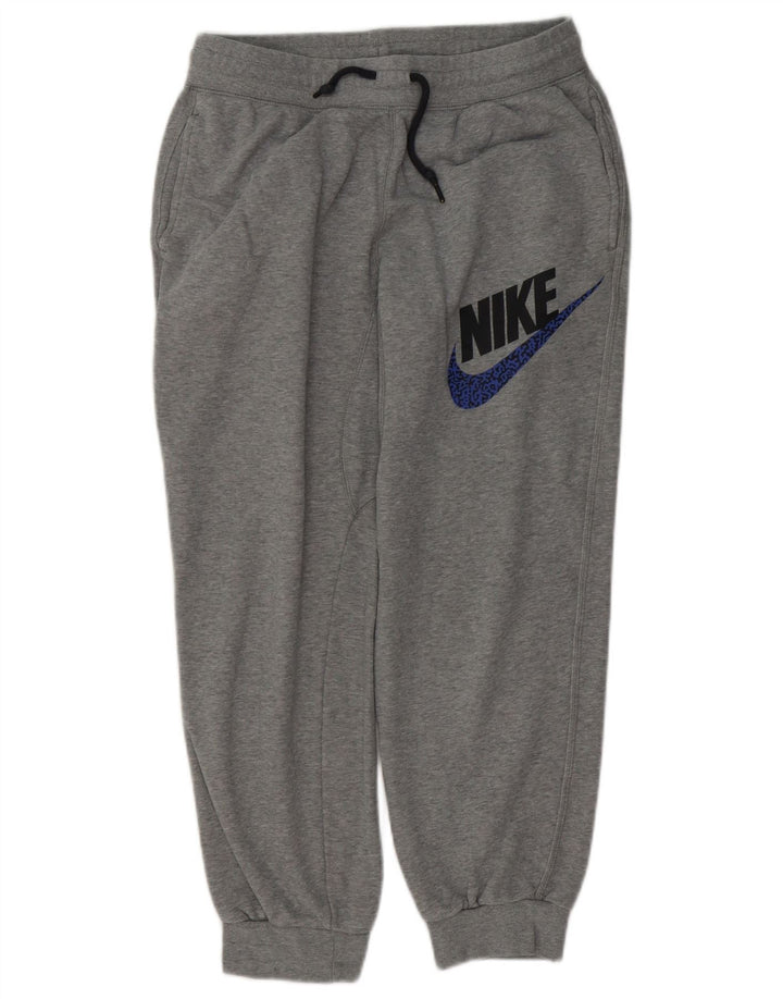 NIKE Pantalon de survêtement graphique pour homme en coton gris moyen