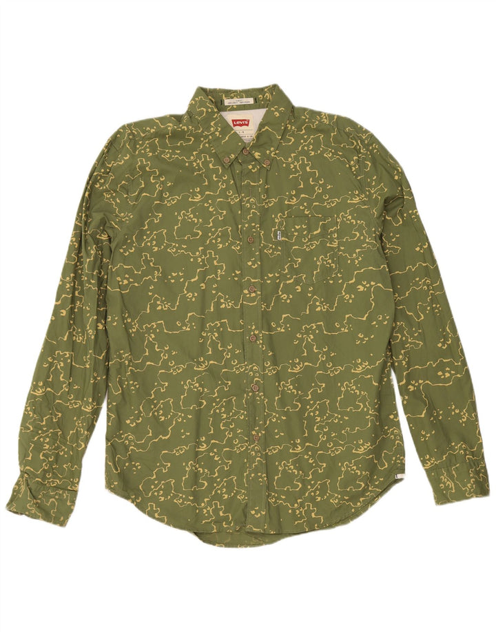 Levi's Chemise Slim Fit Homme Vert Camouflage Coton