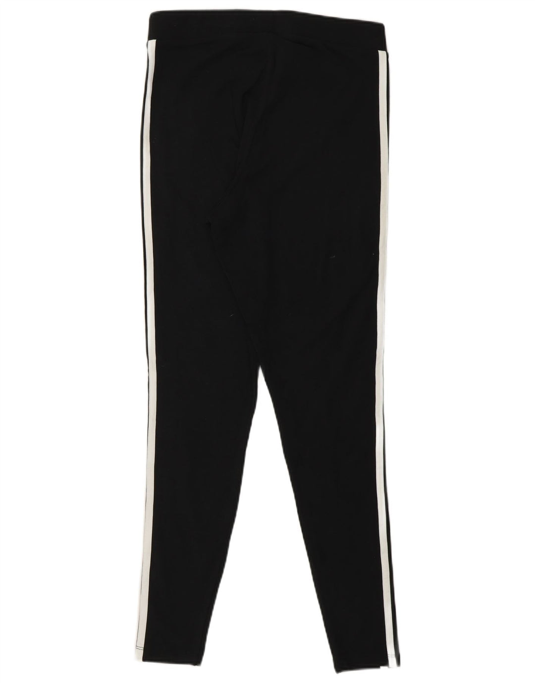 Adidas Leggings Femme UK 14 Coton Rayé Noir Moyen