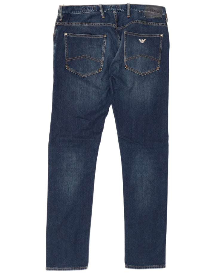 ARMANI Jean Skinny Homme W33 L34 Bleu Coton
