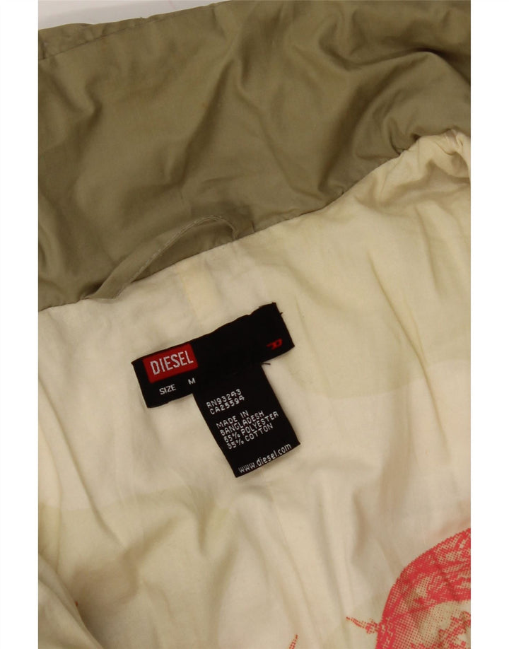 DIESEL Veste matelassée pour femme UK 44 Medium Kaki Polyester