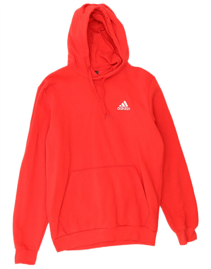 Adidas Pull à capuche pour homme en coton rouge moyen