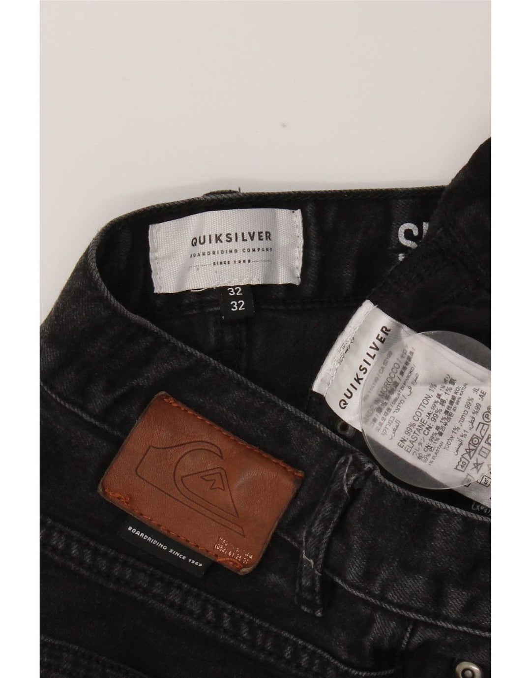 Quiksilver Jean Slim Homme W32 L32 Noir Coton