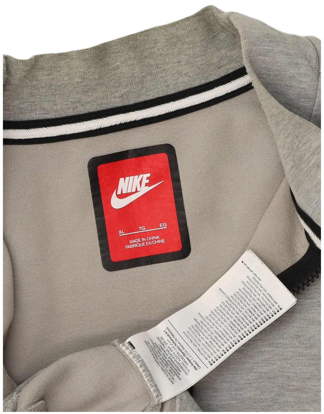 Nike Veste de survêtement pour homme en coton moucheté Gris Taille L
