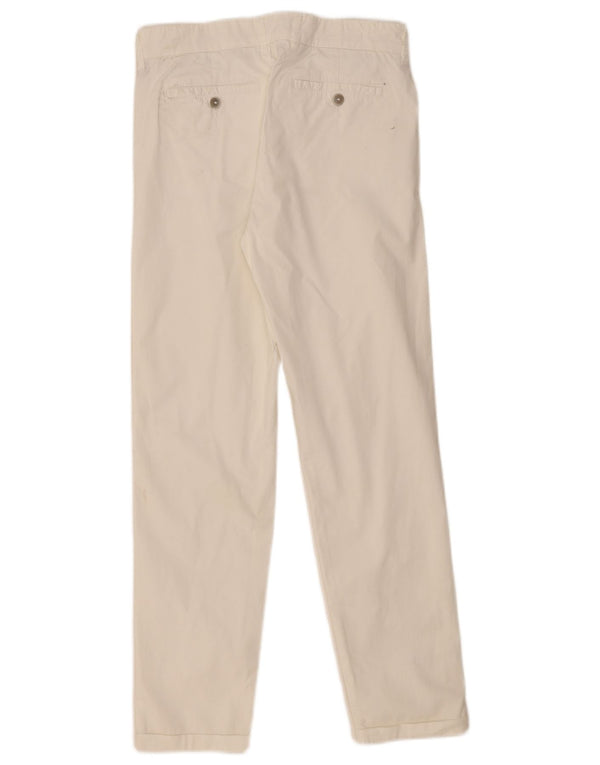 Fay Pantalon Chino Droit Femme W29 L29 Coton Blanc