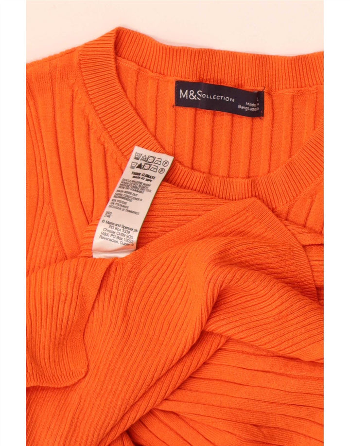 Marks & Spencer Débardeur pour femme UK 14 Large Orange Viscose