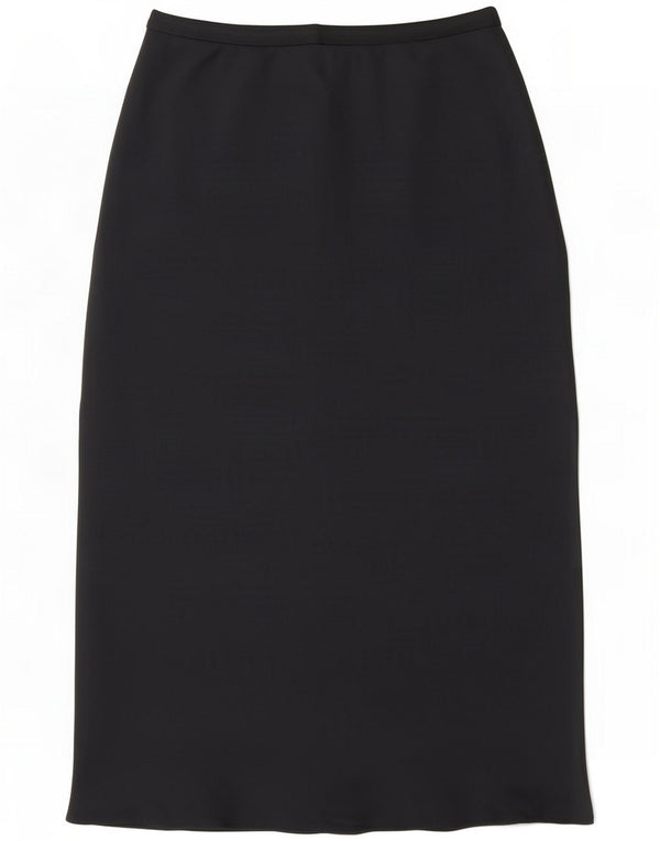 Marks & Spencer Jupe midi pour femme UK 14 Large W32 Noir Polyester