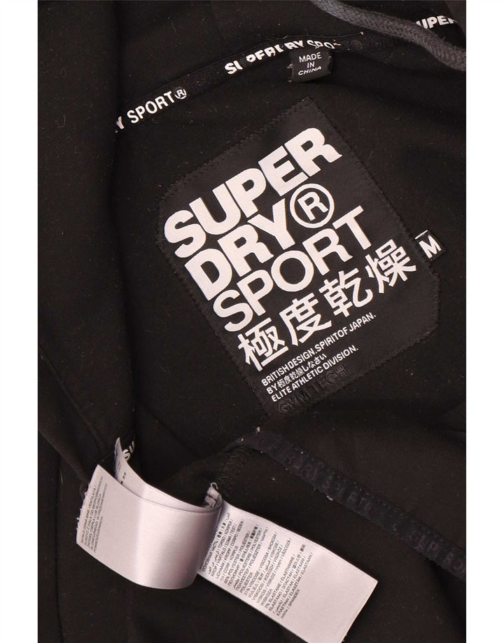 Superdry Pull à capuche zippé pour femme UK 12 Polyester noir moyen