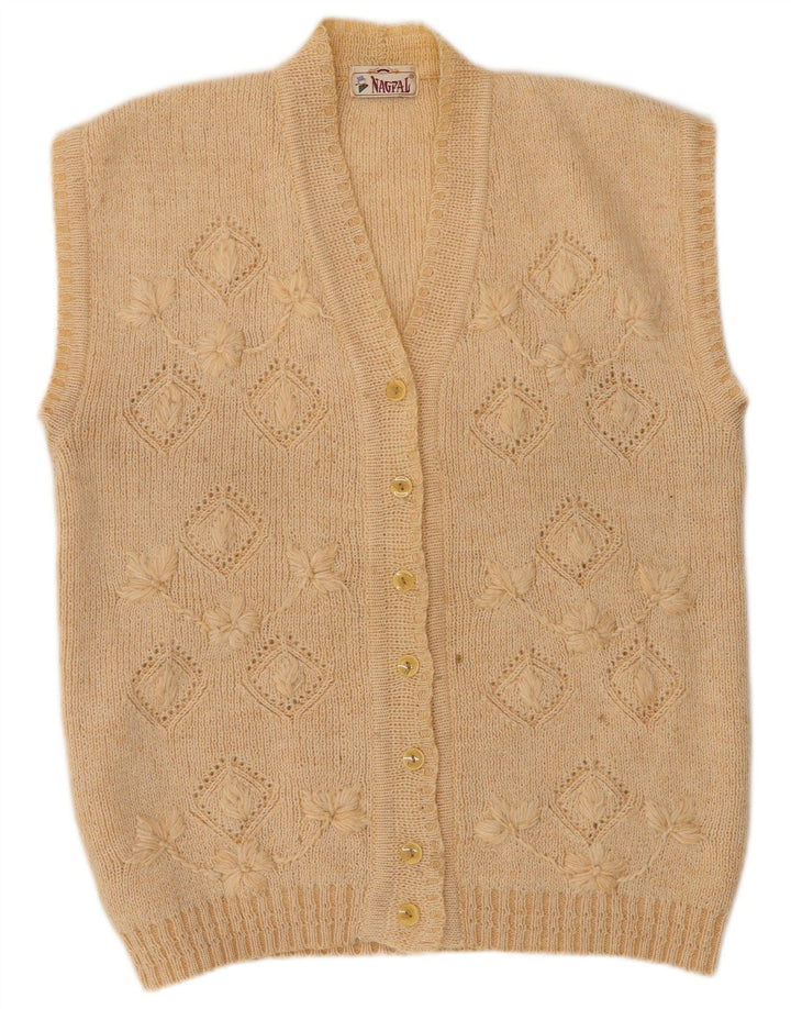 NAGPAL Cardigan sans manches pour femme UK 16 Grand beige floral
