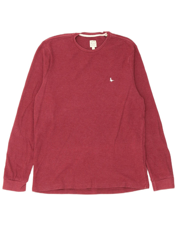 Jack Wills Haut à manches longues pour homme en coton bordeaux moyen