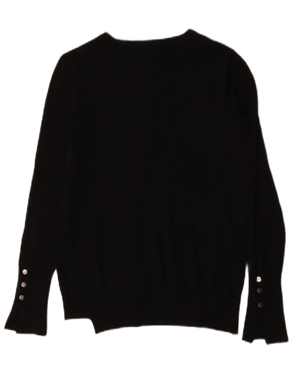 Zara Cardigan Femme Pull UK 10 Petit Noir
