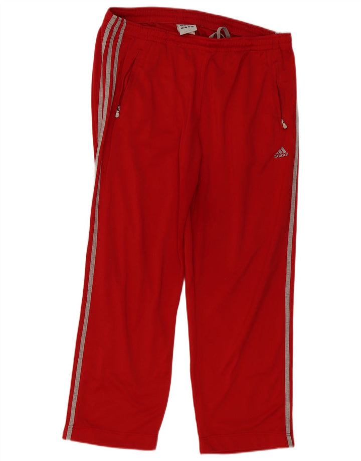Adidas Pantalon de survêtement pour homme UK 40/42 Rouge moyen Polyester