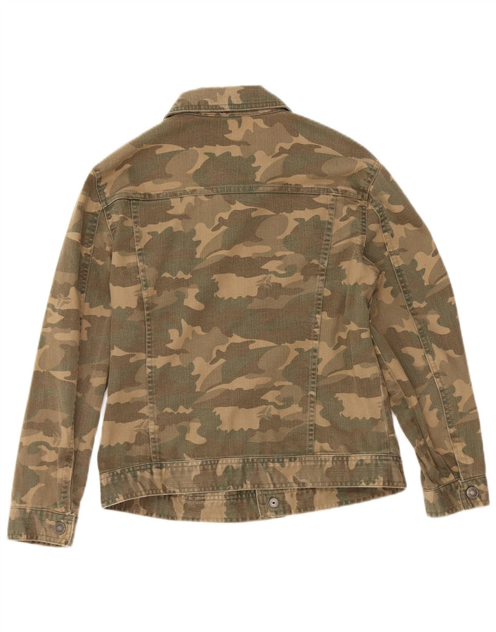 Benetton Veste en Jean Garçon 9-10 ans Kaki Camouflage