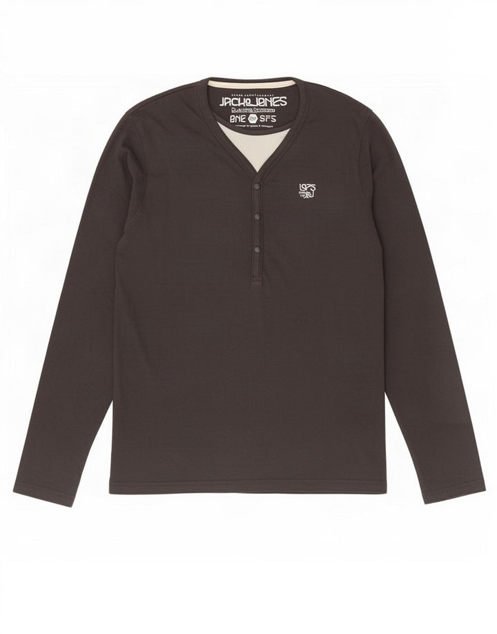 Jack & Jones Haut à Manches Longues Homme Gris Moyen