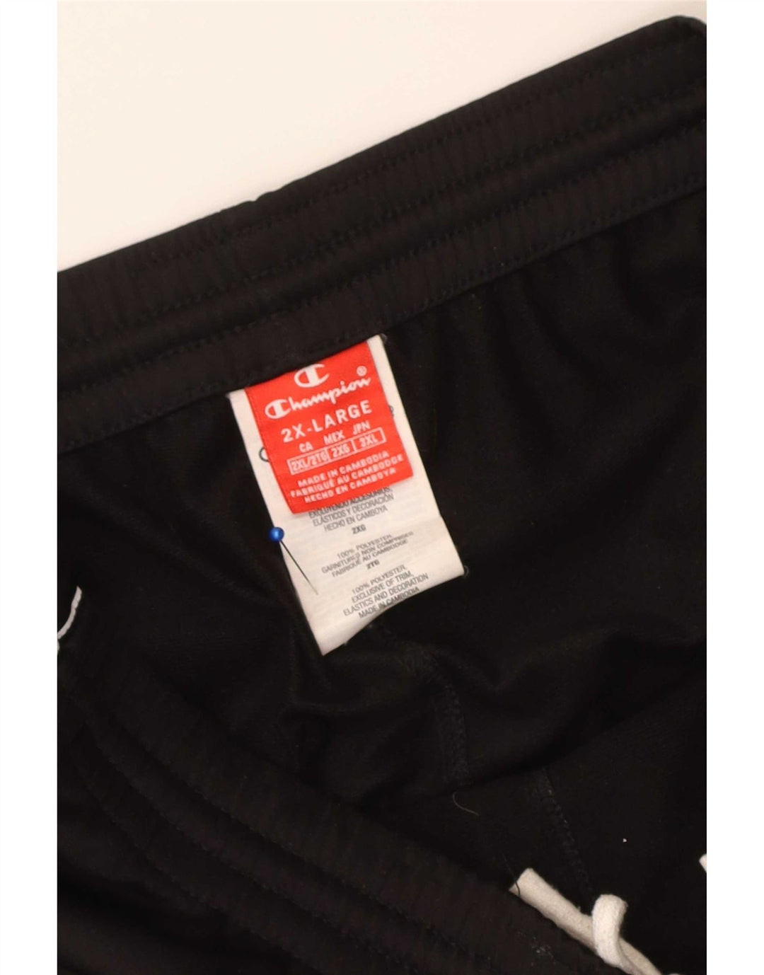 Champion Pantalon de survêtement graphique pour homme 2XL Noir Polyester