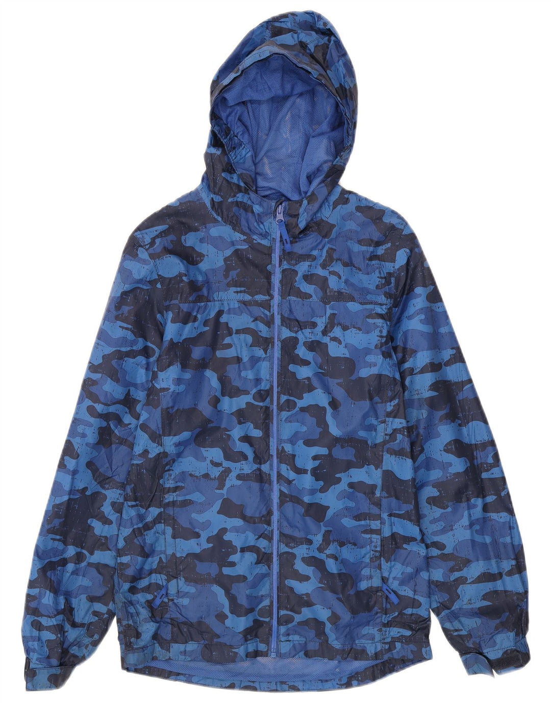 Mountain Warehouse Veste de Pluie Garçon 12-13 Ans Bleu Camouflage Polyester